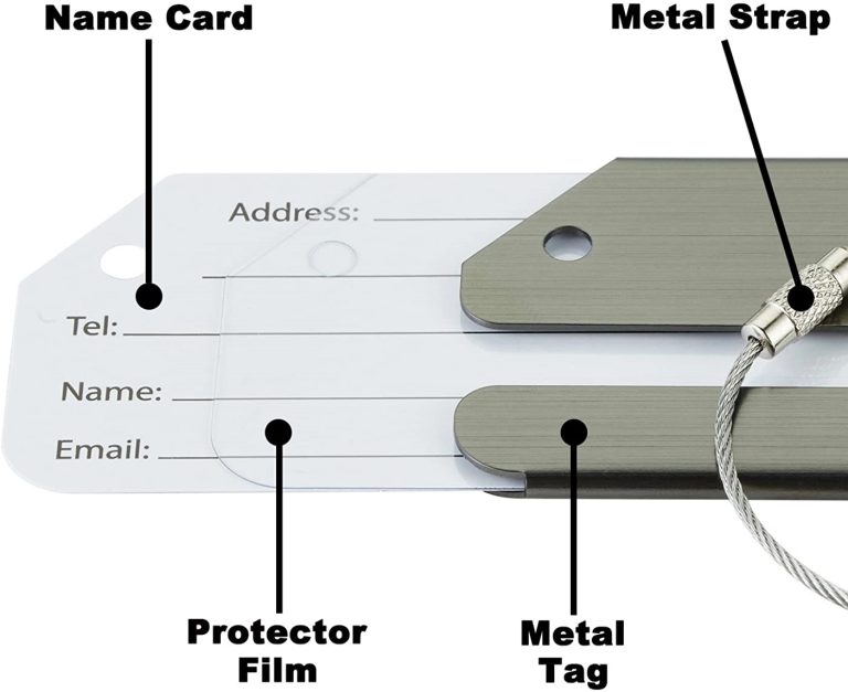 Aluminum Luggage Tags Holders for Travel Baggage Ide