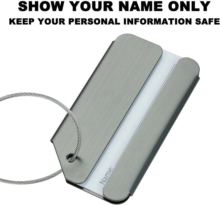 Aluminum Luggage Tags Holders for Travel Baggage Ide