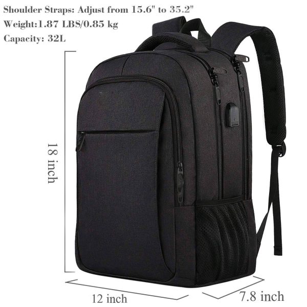 Business Anti Theft Laptop Backpack with USB Charging Port