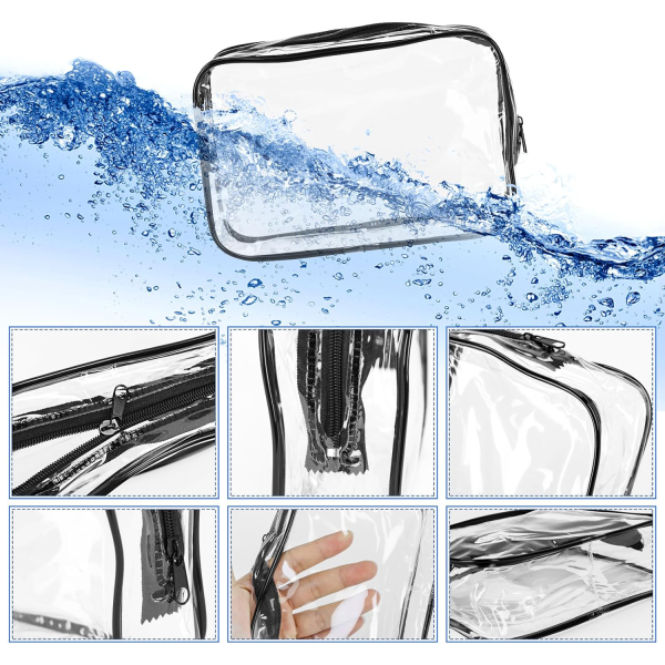 Transparent Waterproof Cosmetic Bag W/ Zipper
