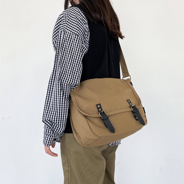 Canvas Large capacity vintage postman shoulder bag