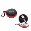 PU Leather Round Ear Bud Case