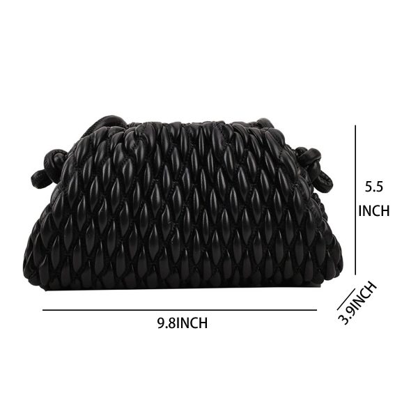 PU Crossbody Purse Quilted Clutch Handbag for Women