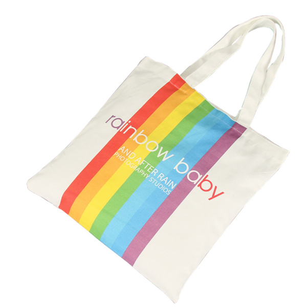 Rainbow Canvas Tote Bag