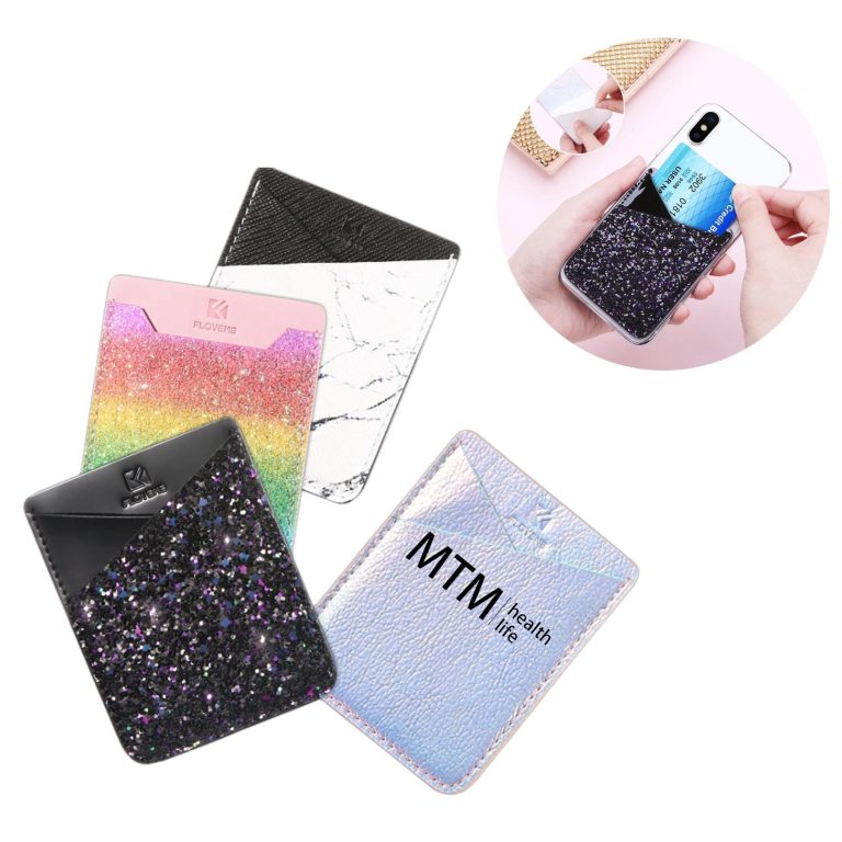 Sequin Design Cell Phone Wallet Card Holder