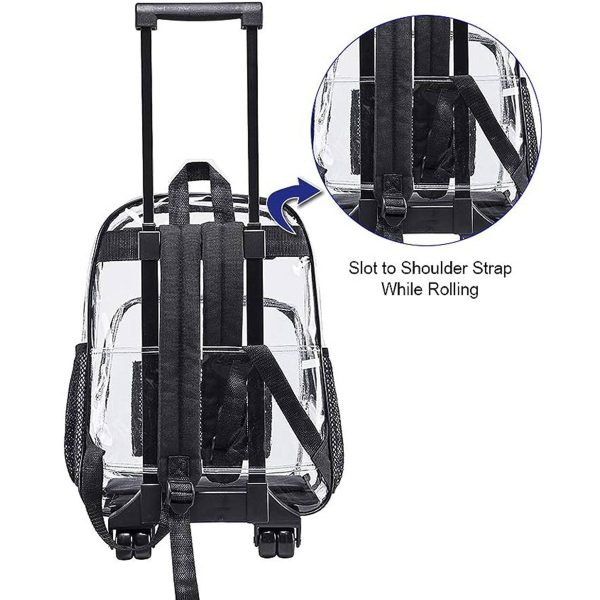 PVC Transparent Backpack with Wheels