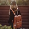 Laptop Backpack for Women PU Leather Bag