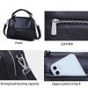 Genuine Leather Small Crossbody Satchel Handbag for Women