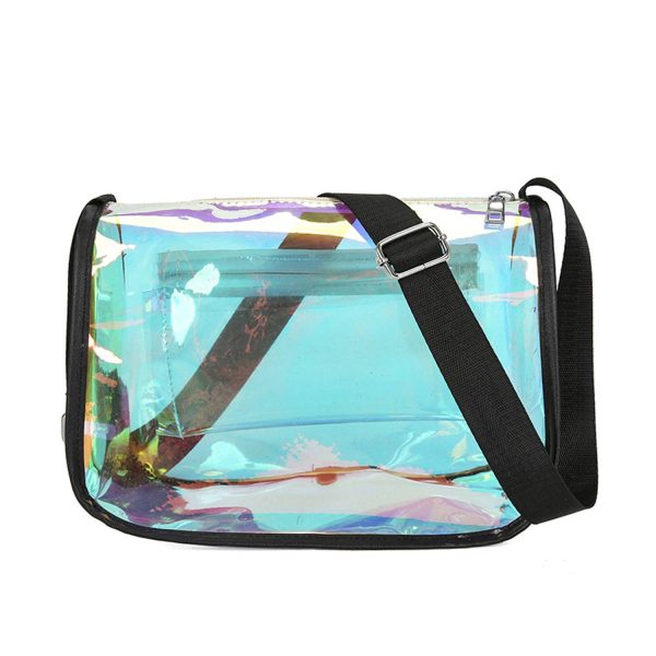 Laser PVC square crossbody bag