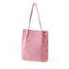 Portable Corduroy Tote Bag
