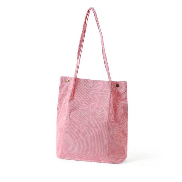 Portable Corduroy Tote Bag