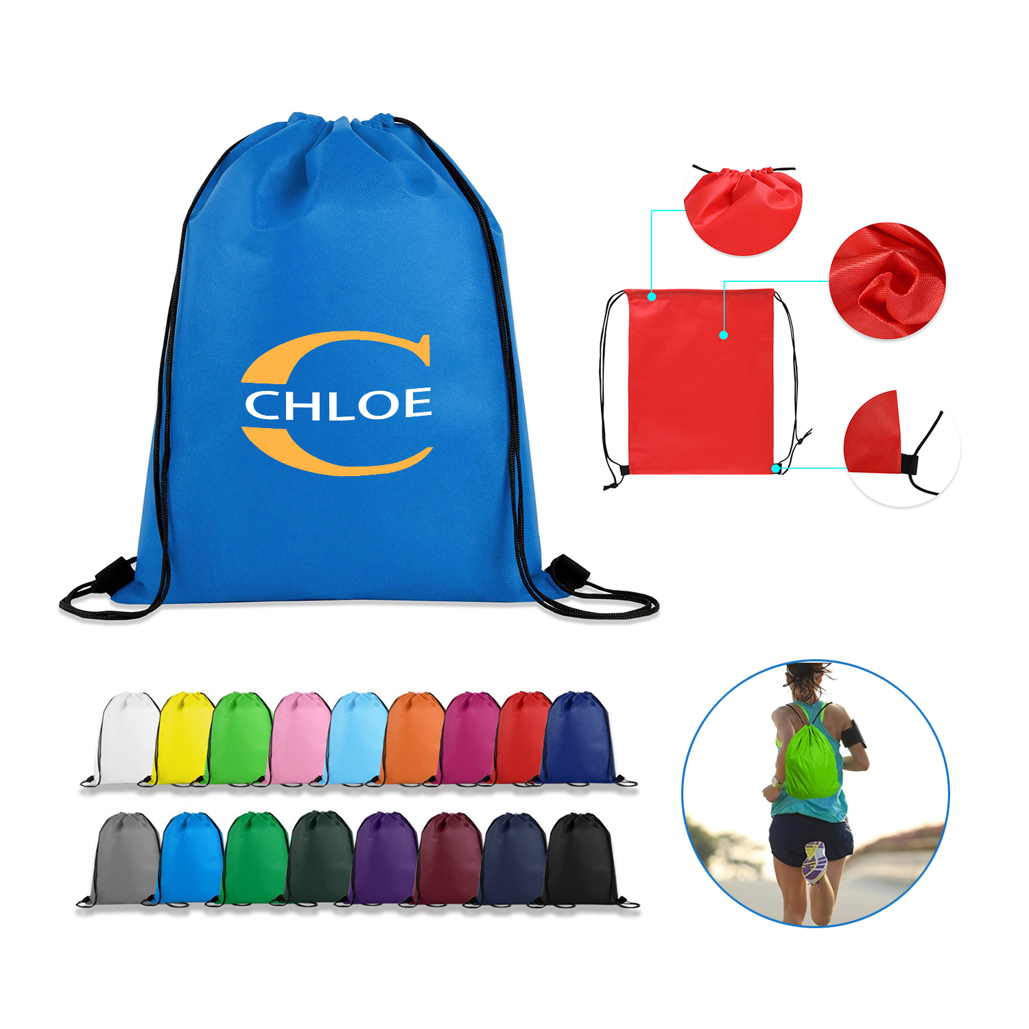 Non-Woven Drawstring Cinch Backpack