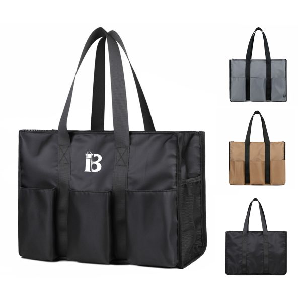 Multi-Pocket Hobo Tote Bag