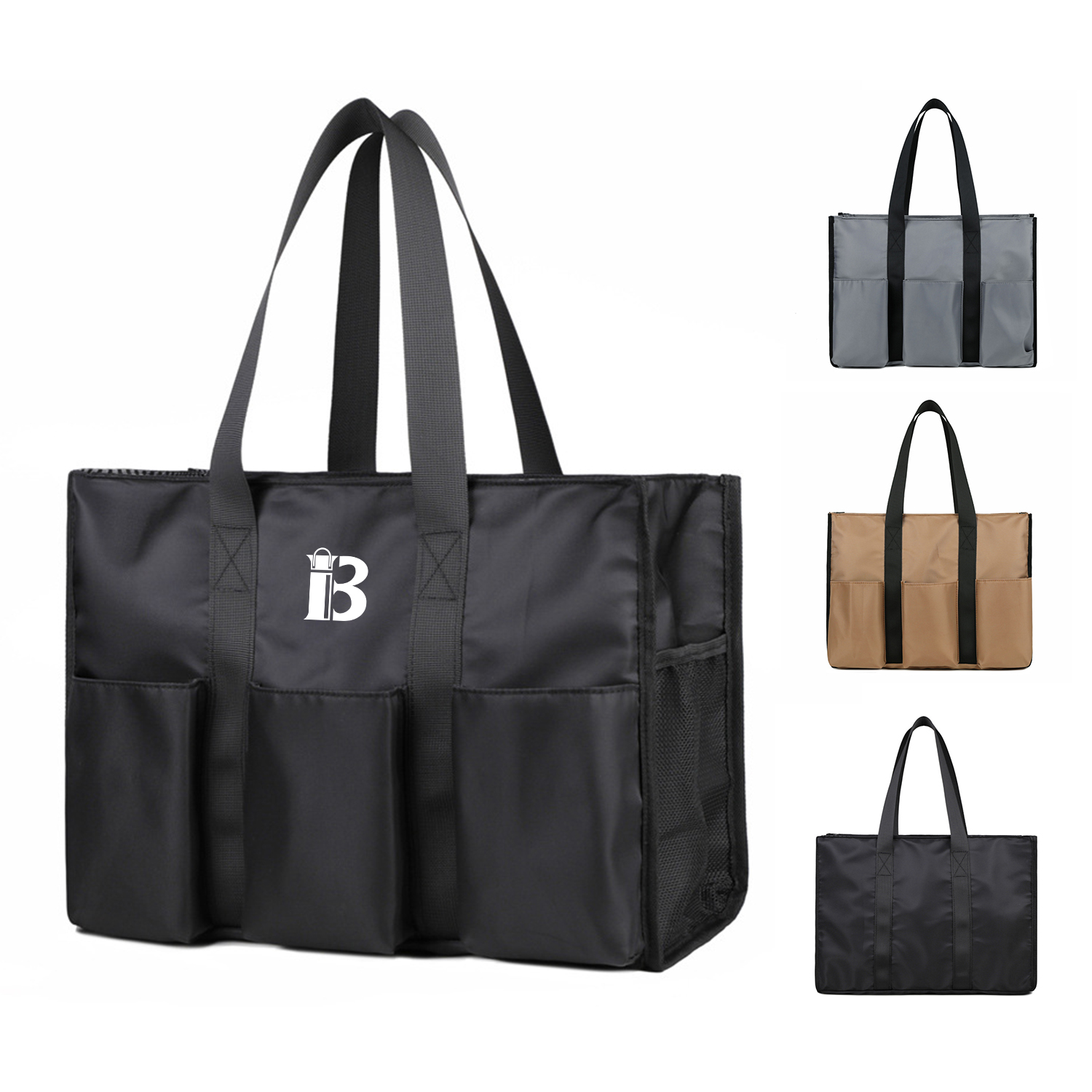 Multi-Pocket Hobo Tote Bag
