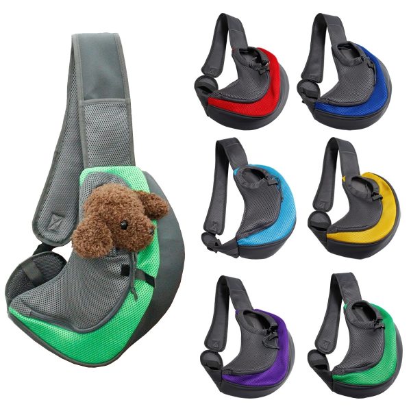 Pet Dog Sling Carrier Breathable Mesh Travel Safe Front Bag