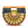 Wood Handmade bamboo and rattan handbag