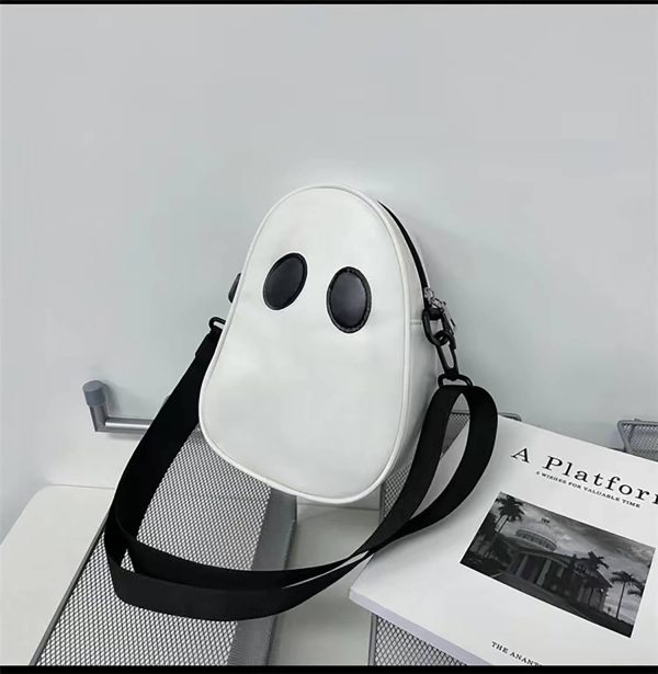 PU Leather Ghost Face Crossbody Bag