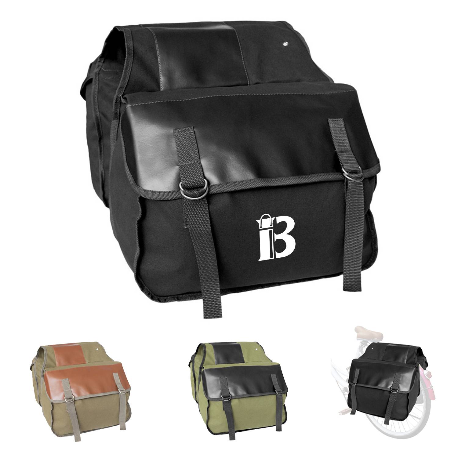 Canvas Heavy-Duty Rear Rack Bag for Biking