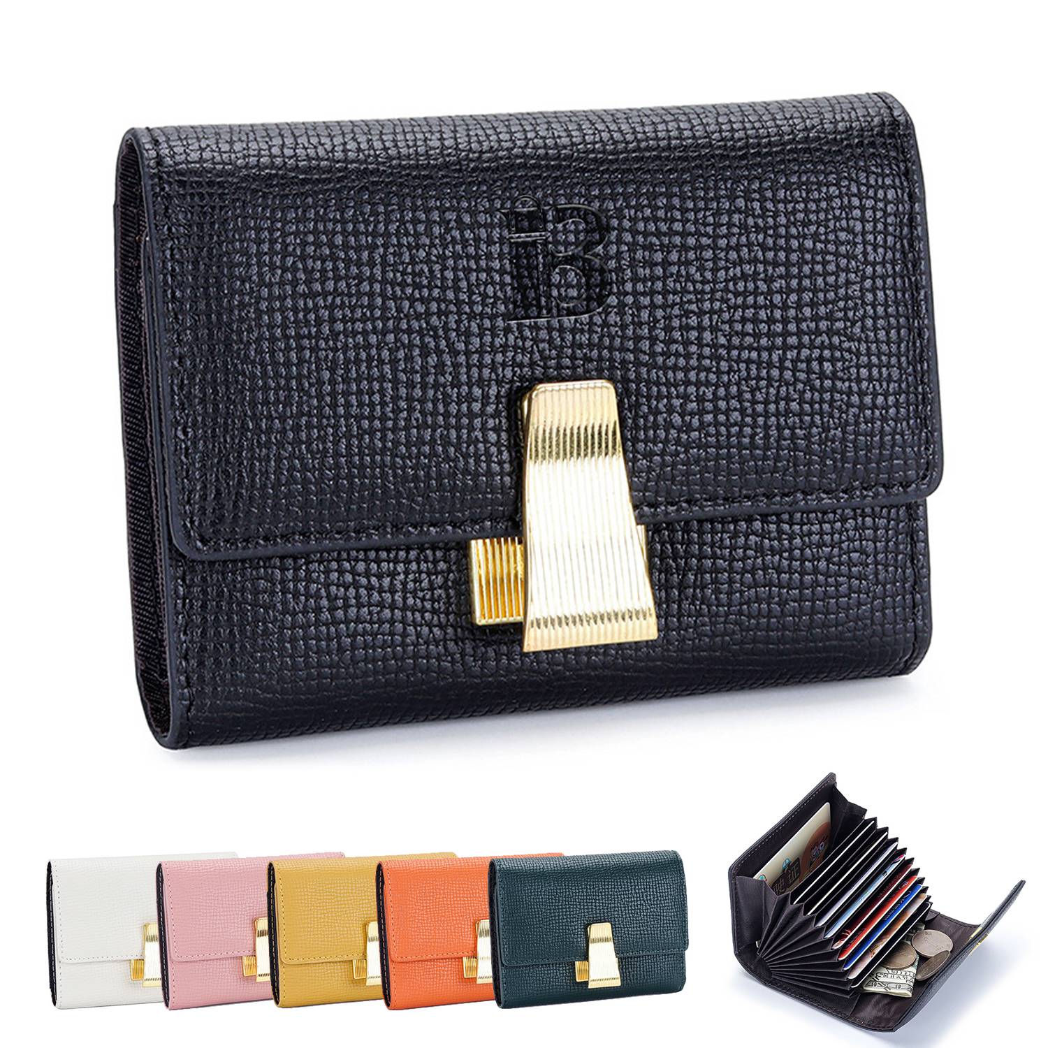 Genuine Leather Exquisite Multi-card ID Bag Wallet