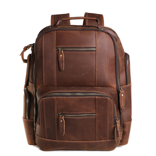 Vintage Genuine Leather Laptop Backpack