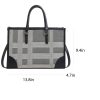 Canvas Tote Bag Large Capacity Twill Clash Color