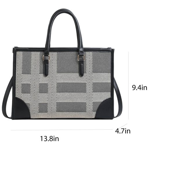 Canvas Tote Bag Large Capacity Twill Clash Color