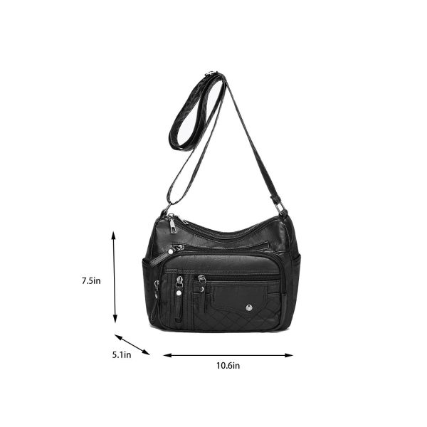 Fashion Multi Zipper Crossbody Bag