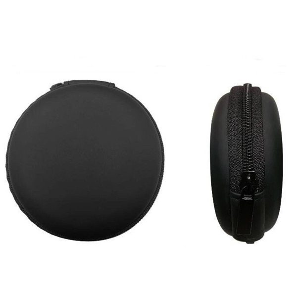 PU Leather Round Ear Bud Case