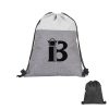 Linen Oxford Cloth Outdoor Splicing Drawstring Backpack
