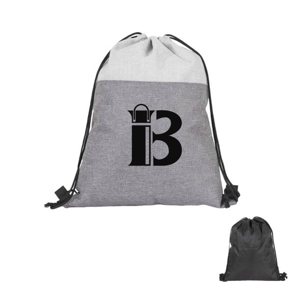 Linen Oxford Cloth Outdoor Splicing Drawstring Backpack