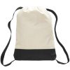 Two Color Canvas Sports Drawstring Bag