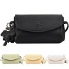 PU Leather Crossbody Shoulder Bag With Elephant Pendant