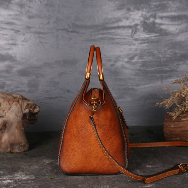 Genuine Leather retro style for girl tote bag