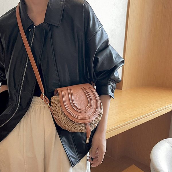 Jute Versatile straw cross-body shoulder bag
