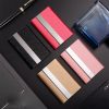 Stainless steel PU business card holder