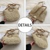 Jute Sleek minimalist woven cross-body bag