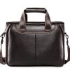 Genuine Leather Messenger Briefcase Bag
