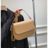 Women's PU Leather Minimalist Saddle Tote Bag
