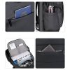 USB Nylon Waterproof Black Backpack for Men and Women