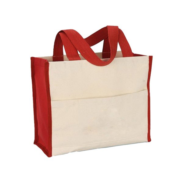 Cotton canvas grocery tote bag