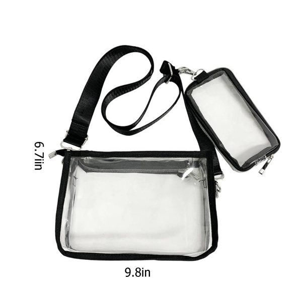 PVC transparent shoulder crossbody bag