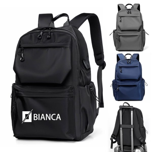 Shoulder Casual Men'S Backpack with Cup Holder