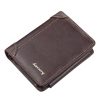 Men's Genuine Leather Passcase Wallet