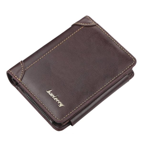 Men's Genuine Leather Passcase Wallet