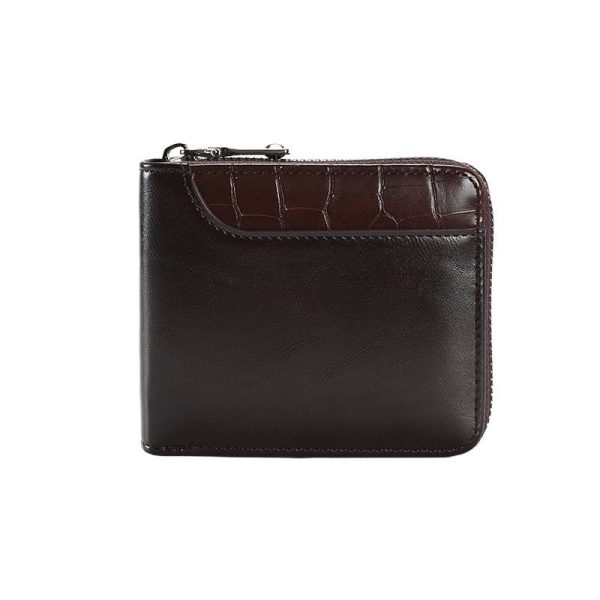 Men's PU Leather Bifold Zipper Wallets