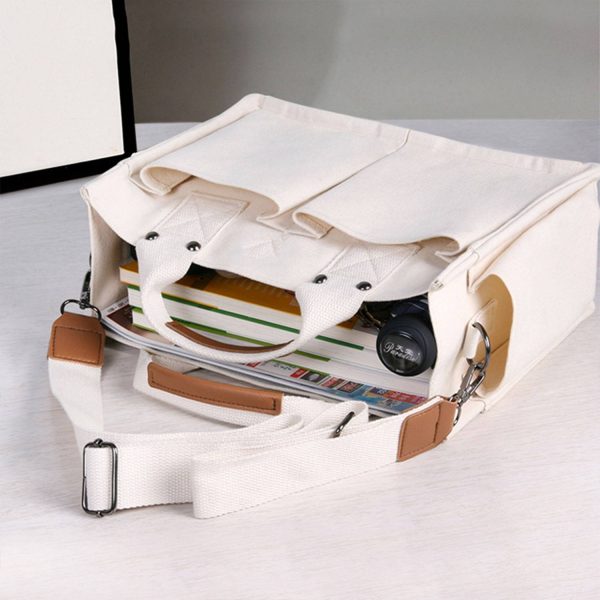 Canvas Multi-pocket Instagram Casual Crossbody Bag