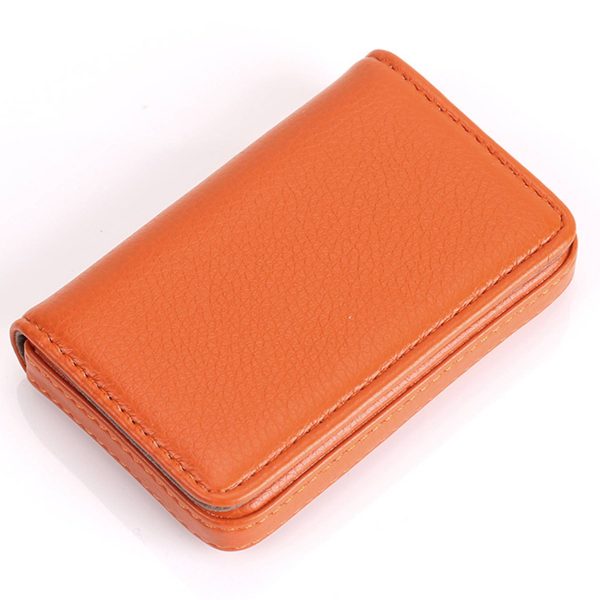 PU leather magnetic business card bag wallet