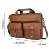 Vintage Leather Travel Messenger Office Crossbody Bag