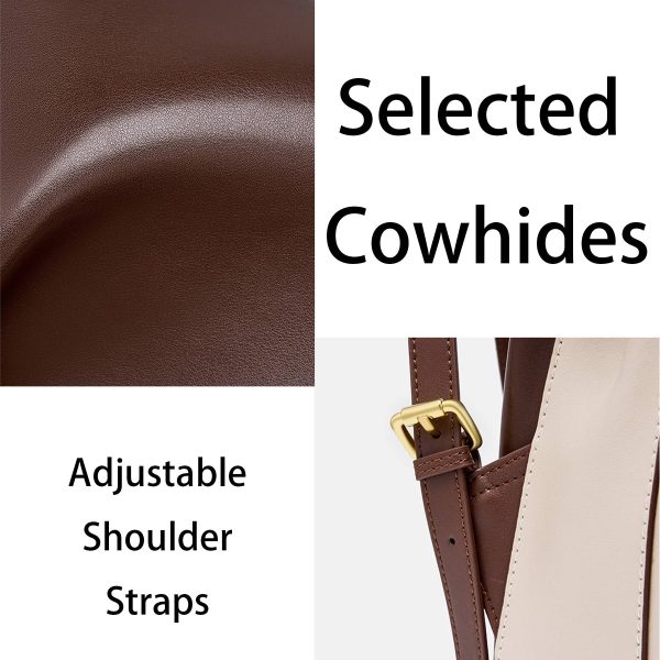 Genuine Leather Large capacity simple backpack for women
