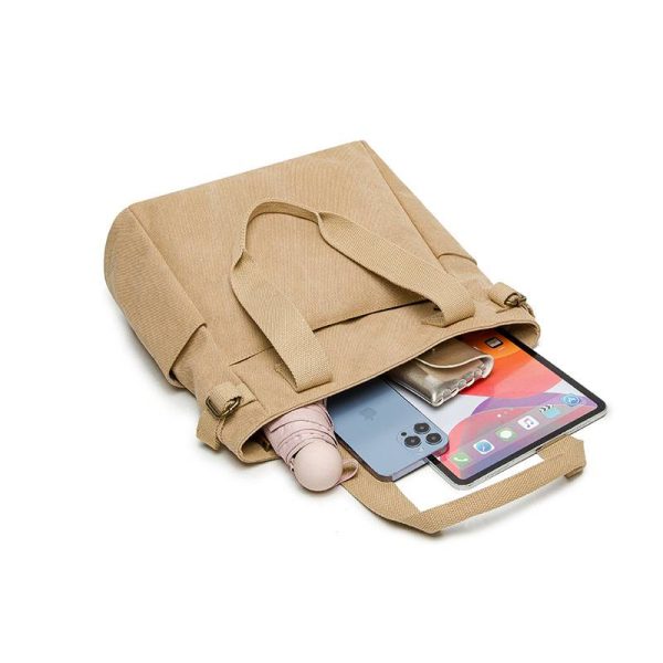Canvas Shoulder Student Computer Tote Bag